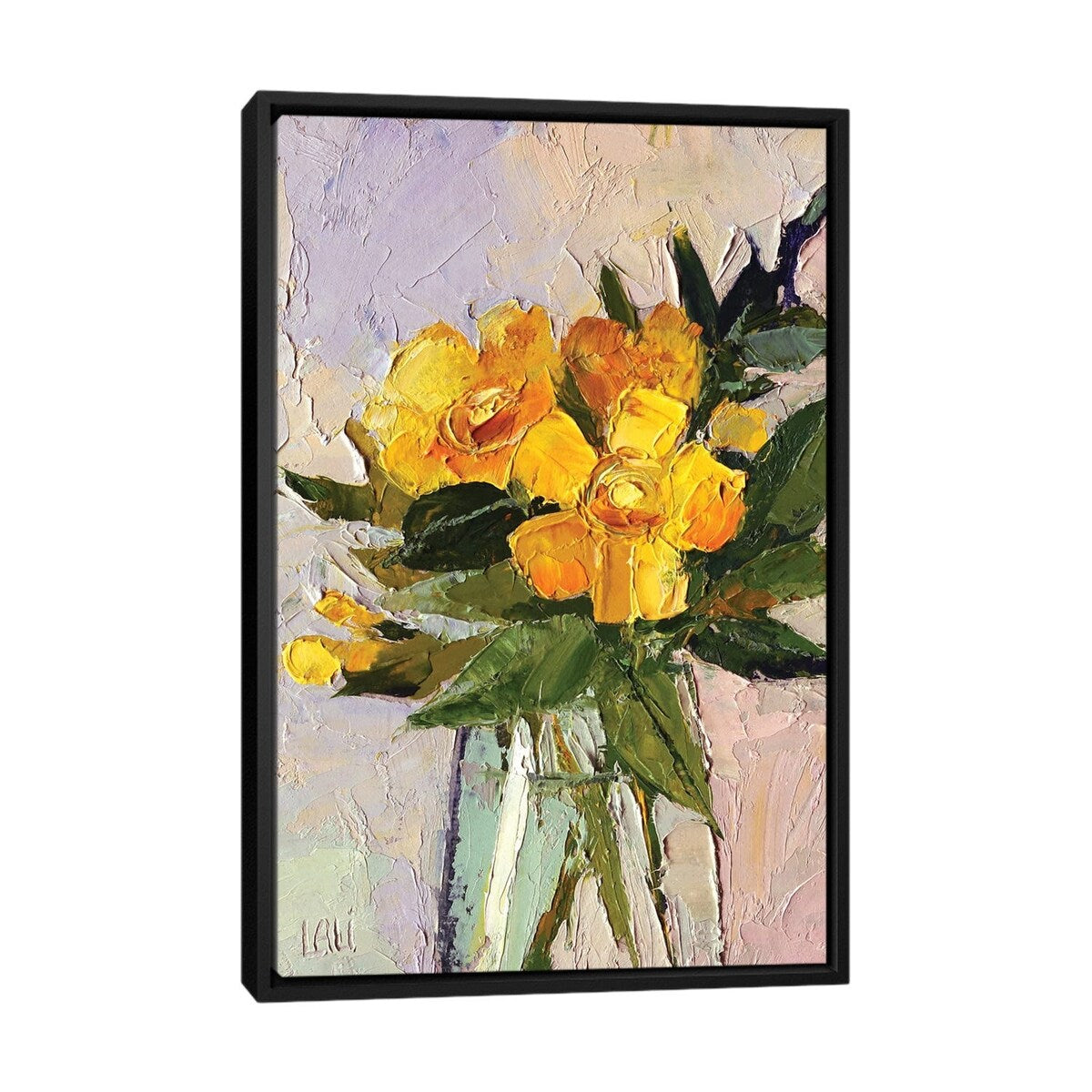 iCanvas "Yellow Mood" by Lelya Chara Framed