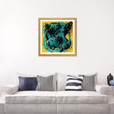 iCanvas "Yellow Soul Abstract Blue Sprayed Paint" by Emmanuel Signorino