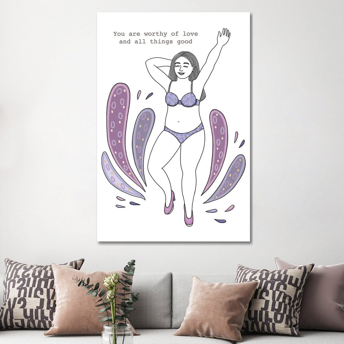 iCanvas "You Are Worthy" by Helma Speksnijder Canvas Print