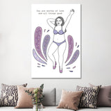 iCanvas "You Are Worthy" by Helma Speksnijder Canvas Print