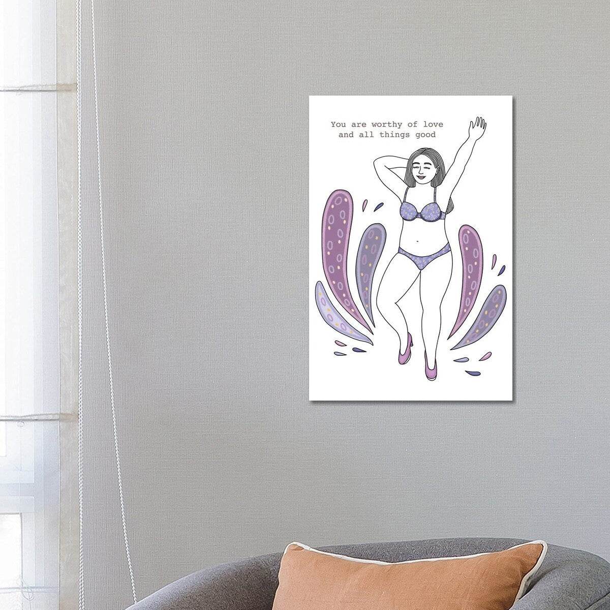 iCanvas "You Are Worthy" by Helma Speksnijder Canvas Print