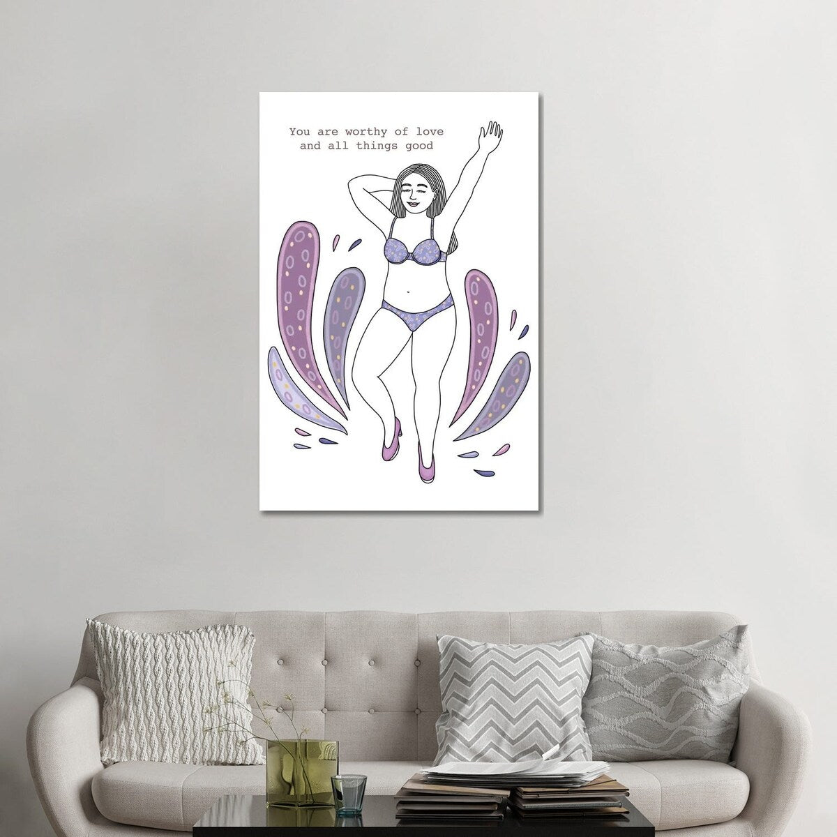 iCanvas "You Are Worthy" by Helma Speksnijder Canvas Print