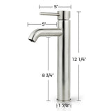 iSpring Bathroom Faucet Brushed Nickel Vessel Sink Single Handle/One Hole Lavatory Faucet