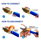 iSpring 2-Stage Whole House Water Filtration System w/ Push-Fit Stainless Steel Hose Connectors and Ball Valve