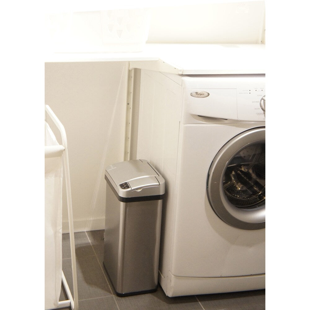 iTouchless 4 Gal Stainless Steel Sensor Bathroom Trash Can with Filter