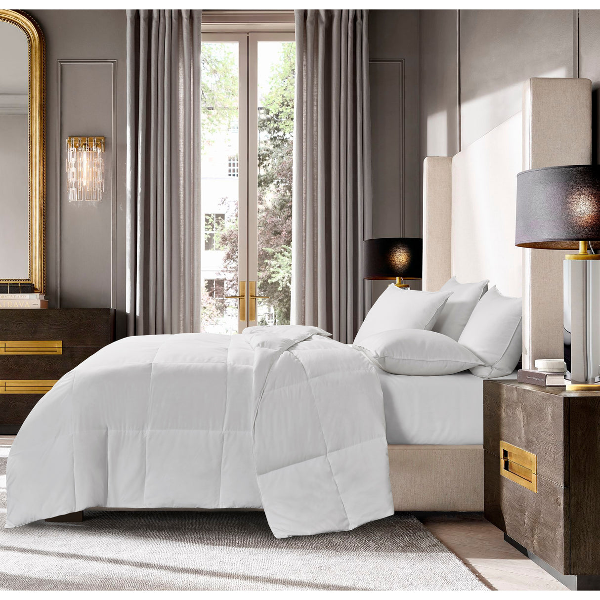 kathy ireland White Goose Feather And Goose Down Fiber Comforter