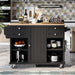 kitchen island cart with Spice Rack, Towel Rack