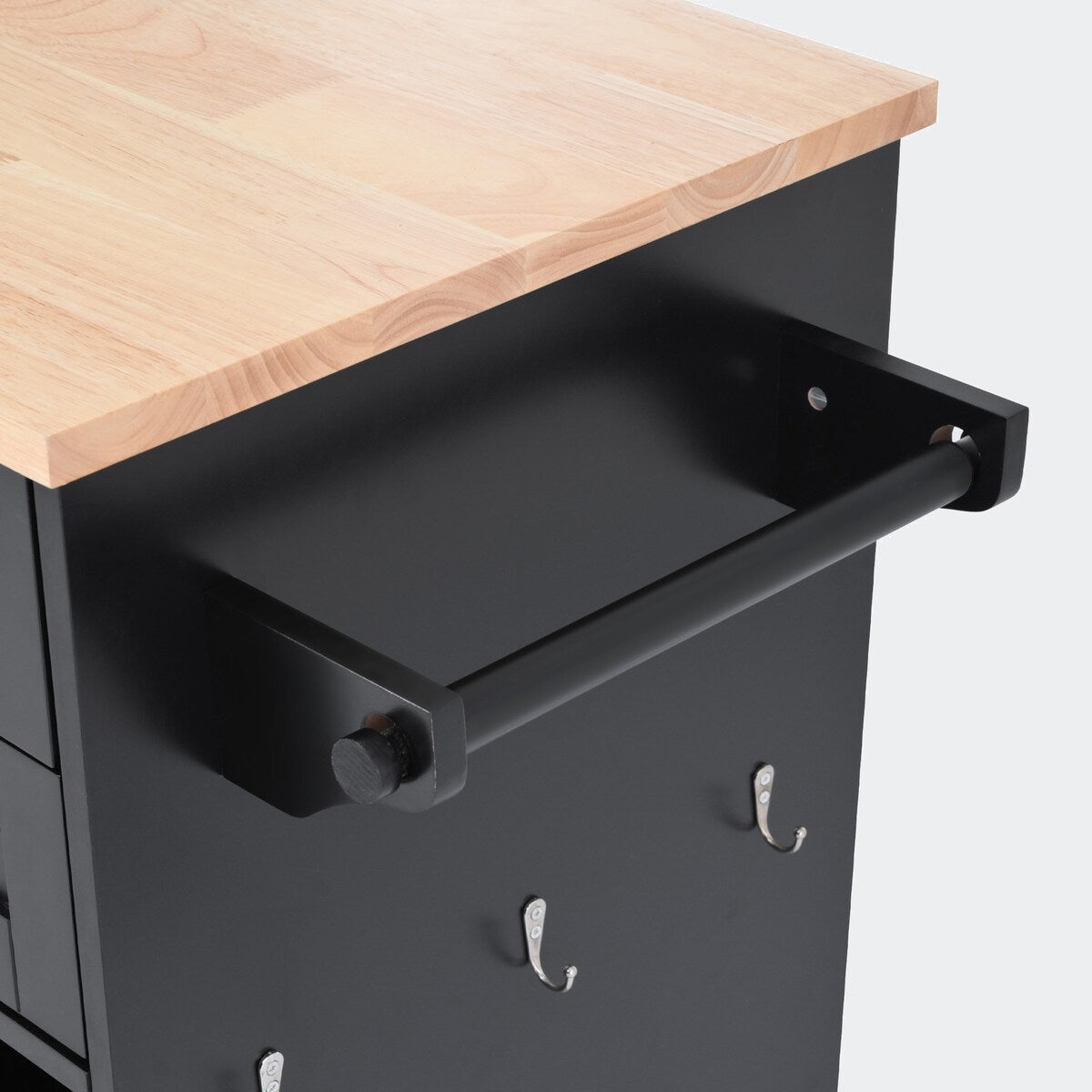 kitchen island cart with Spice Rack, Towel Rack