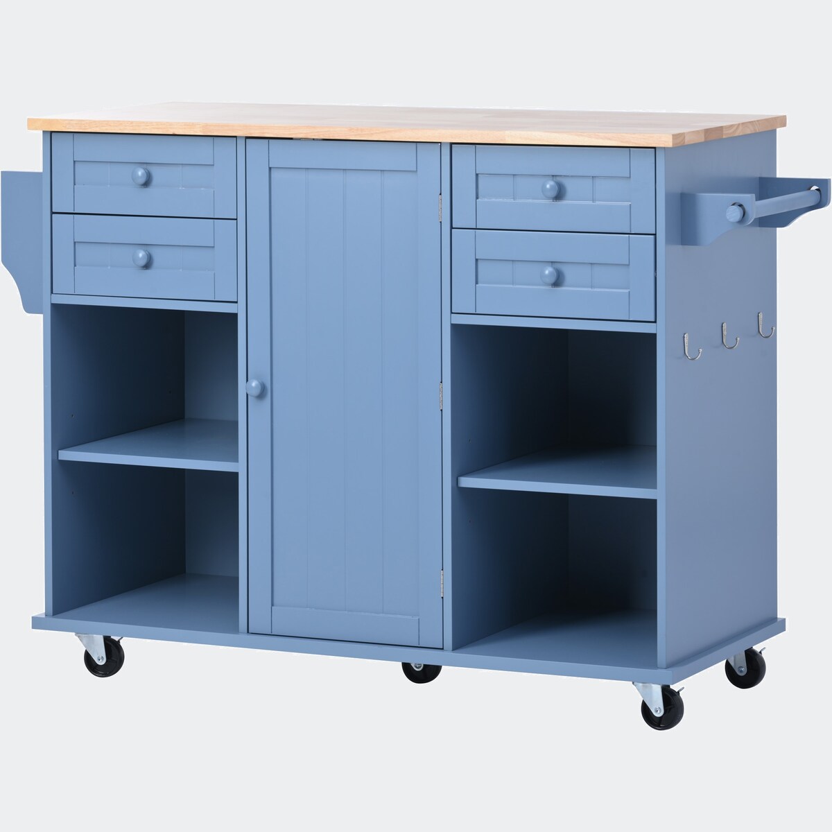 kitchen island cart with Spice Rack, Towel Rack