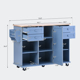 kitchen island cart with Spice Rack, Towel Rack