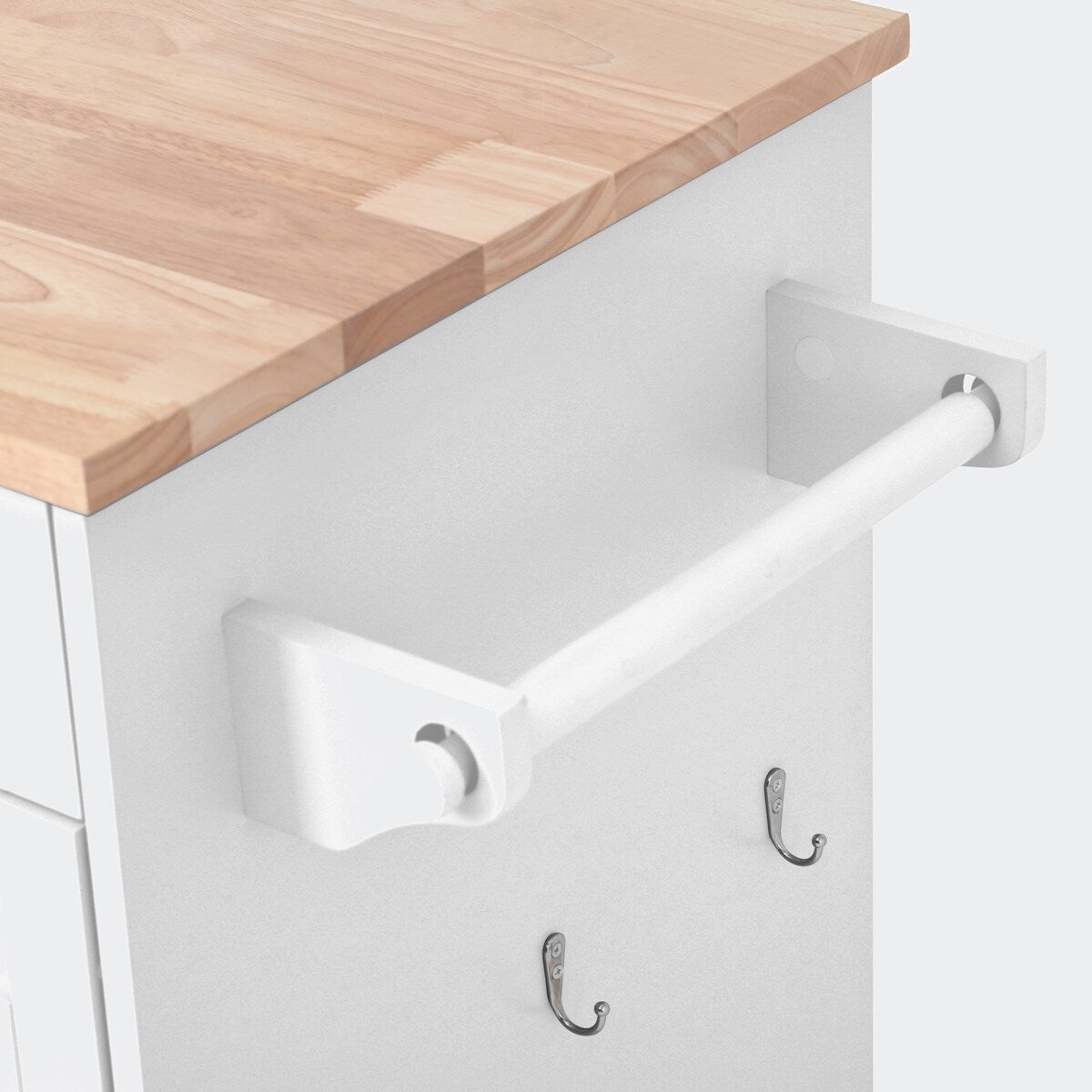 kitchen island cart with Spice Rack, Towel Rack
