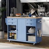kitchen island cart with Spice Rack, Towel Rack