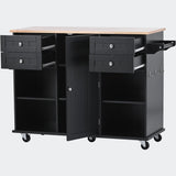 kitchen island cart with Spice Rack, Towel Rack