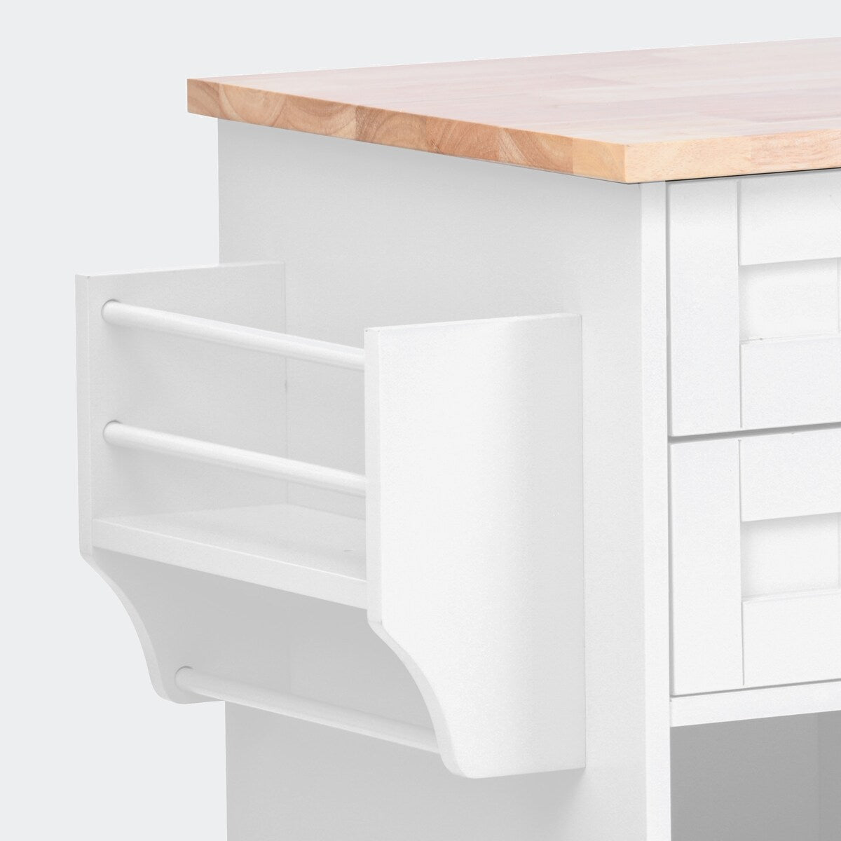 kitchen island cart with Spice Rack, Towel Rack