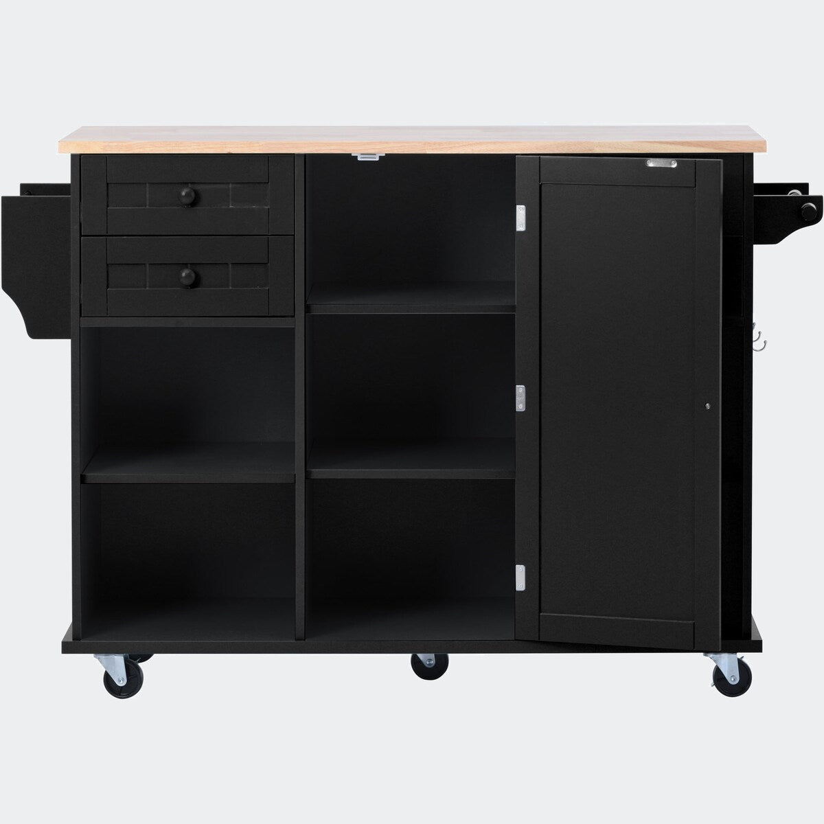 kitchen island cart with Spice Rack, Towel Rack