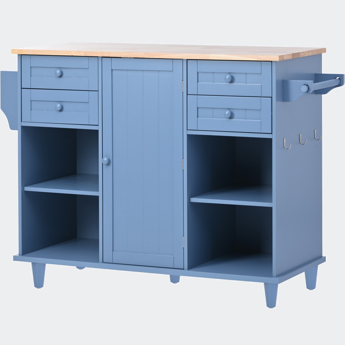 kitchen island cart with Spice Rack, Towel Rack