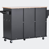 kitchen island cart with Spice Rack, Towel Rack