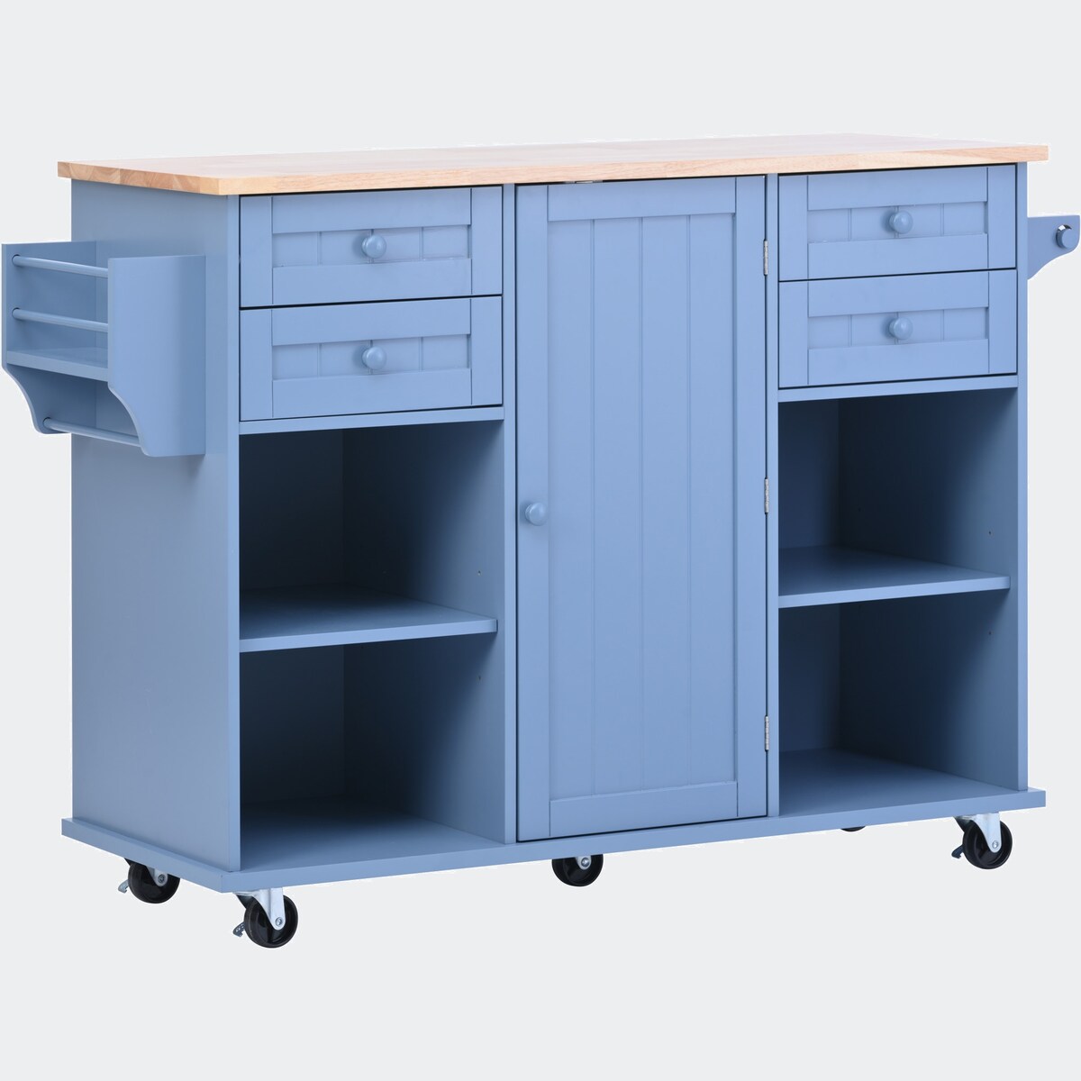 kitchen island cart with Spice Rack, Towel Rack