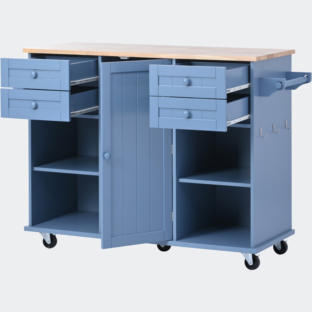 kitchen island cart with Spice Rack, Towel Rack