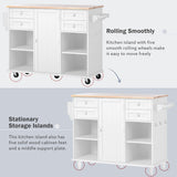 kitchen island cart with Spice Rack, Towel Rack