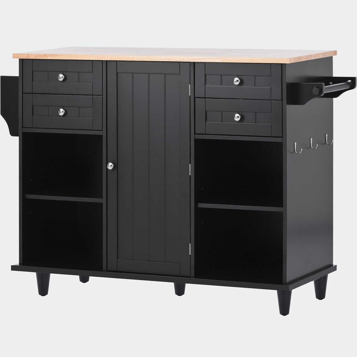 kitchen island cart with Spice Rack, Towel Rack