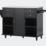 kitchen island cart with Spice Rack, Towel Rack