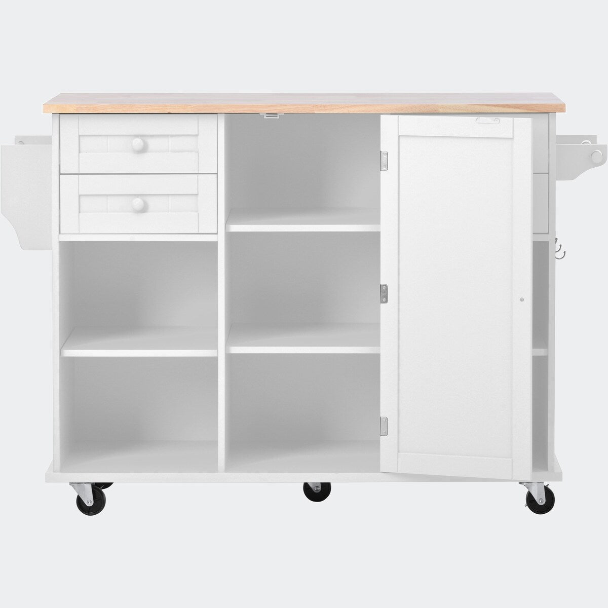 kitchen island cart with Spice Rack, Towel Rack