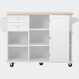 kitchen island cart with Spice Rack, Towel Rack