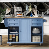 kitchen island cart with Spice Rack, Towel Rack