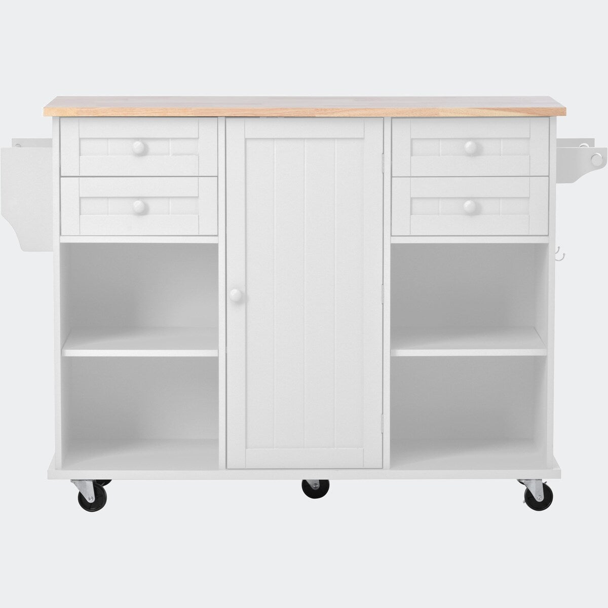 kitchen island cart with Spice Rack, Towel Rack