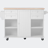 kitchen island cart with Spice Rack, Towel Rack