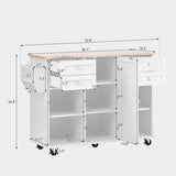 kitchen island cart with Spice Rack, Towel Rack