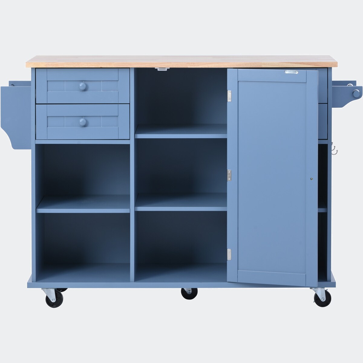 kitchen island cart with Spice Rack, Towel Rack