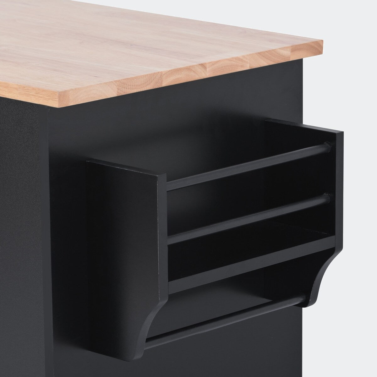 kitchen island cart with Spice Rack, Towel Rack