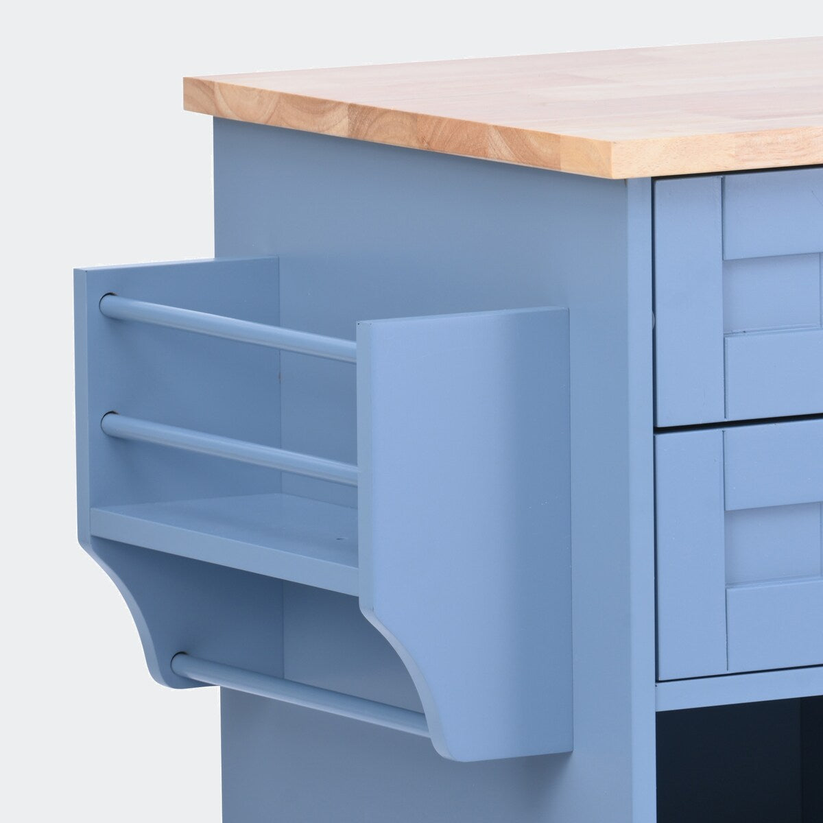 kitchen island cart with Spice Rack, Towel Rack