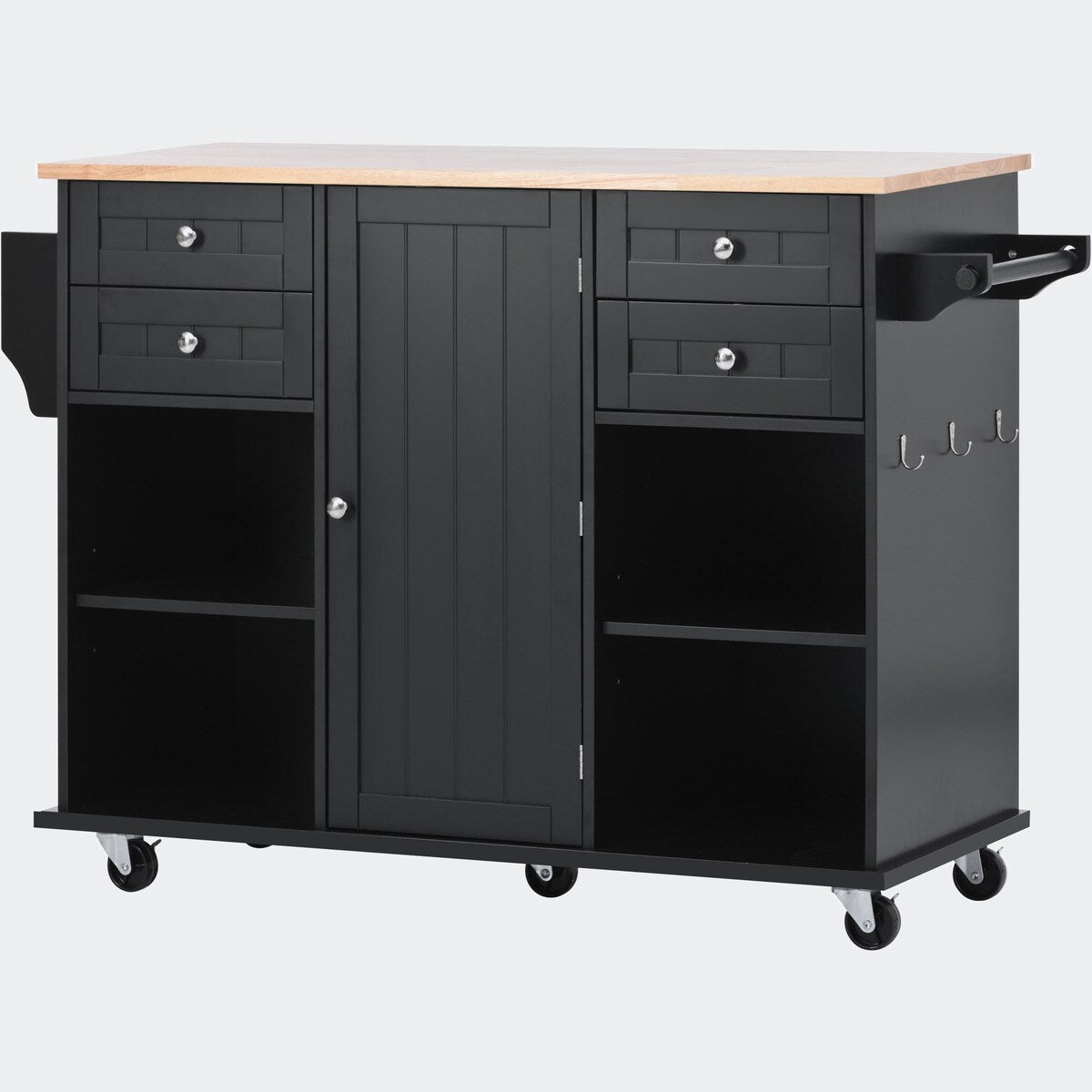 kitchen island cart with Spice Rack, Towel Rack