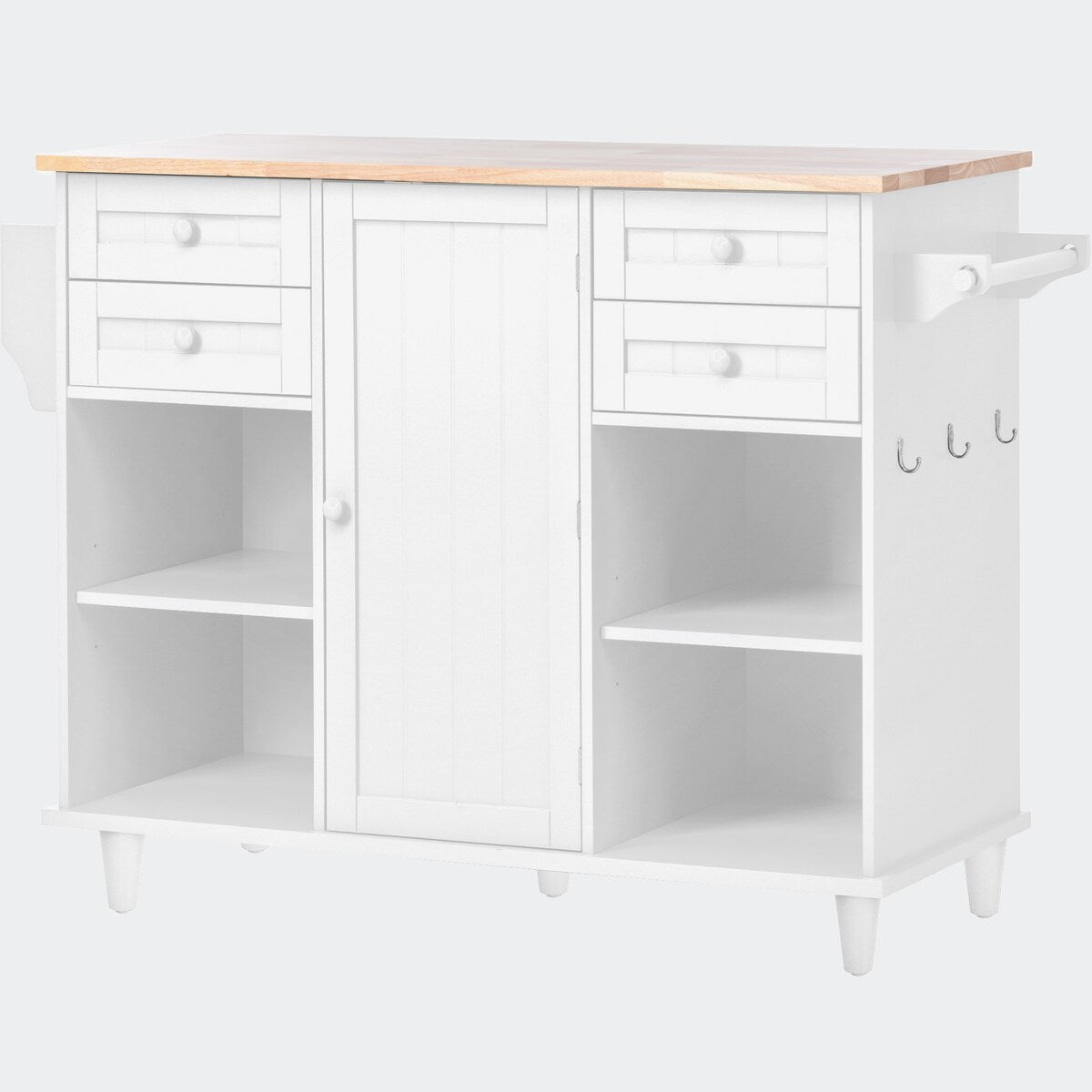kitchen island cart with Spice Rack, Towel Rack
