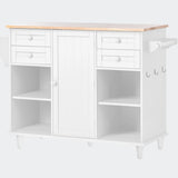 kitchen island cart with Spice Rack, Towel Rack