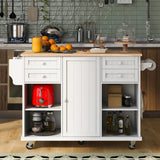 kitchen island cart with Spice Rack, Towel Rack