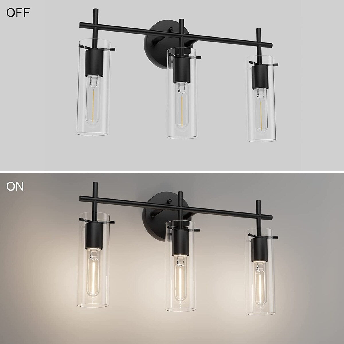 lack Bathroom Light Fixtures 3-Light