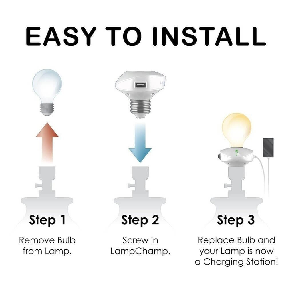 Lamp adapter with usb to charge electronics devices