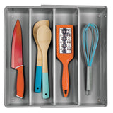mDesign Expandable Kitchen Drawer Organizer Tray for Utensils - 16.1 X 12.8