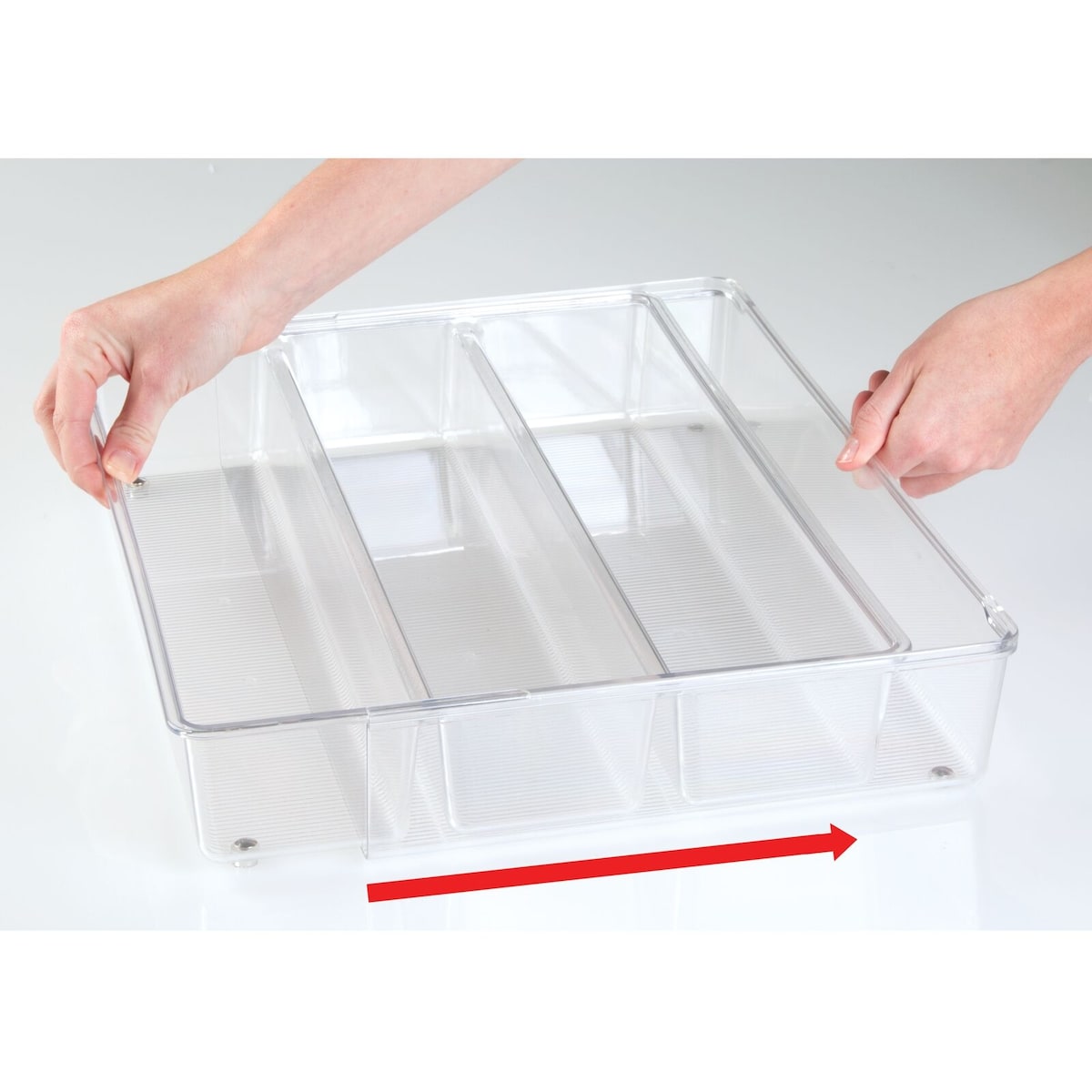 mDesign Expandable Kitchen Drawer Organizer Tray for Utensils - 16.1 X 12.8