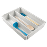 mDesign Expandable Kitchen Drawer Organizer Tray for Utensils - 16.1 X 12.8