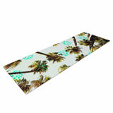 mmartabc "Tropical Palm Trees Blue" Blue Green Photography Yoga Mat