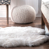 Nuloom Alexa Quatro Sheepskin Wool Four Pelt Shag Area Rug - 3' x 5'