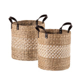 nuLOOM Geri Seagrass Hand Woven Baskets (set of 2)