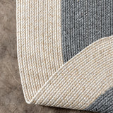 Nuloom Hand-braided Bordered Grey Area Rug
