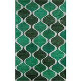 Brooklyn Rug Co Hand-tufted Wool/ Polyester Modern Trellis Lattice Green Rug (5' x 8') - 5' x 8'