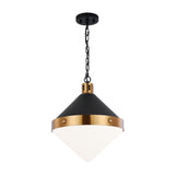 Madison Lighting Three Light Pendant Sphericon Matte Black - Exact Size
